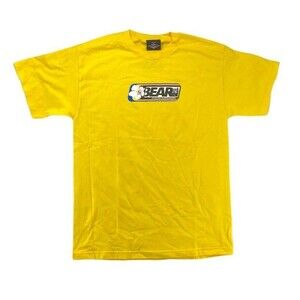 Bear Surfboards Men Large Shirt Logo Vintage 1990's Surf Wave Graphic Yellow